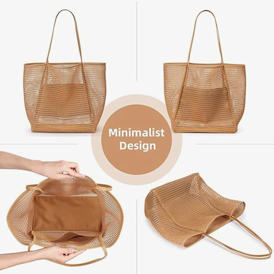 Foldable Mesh Beach Bag — Lightweight Holiday Tote