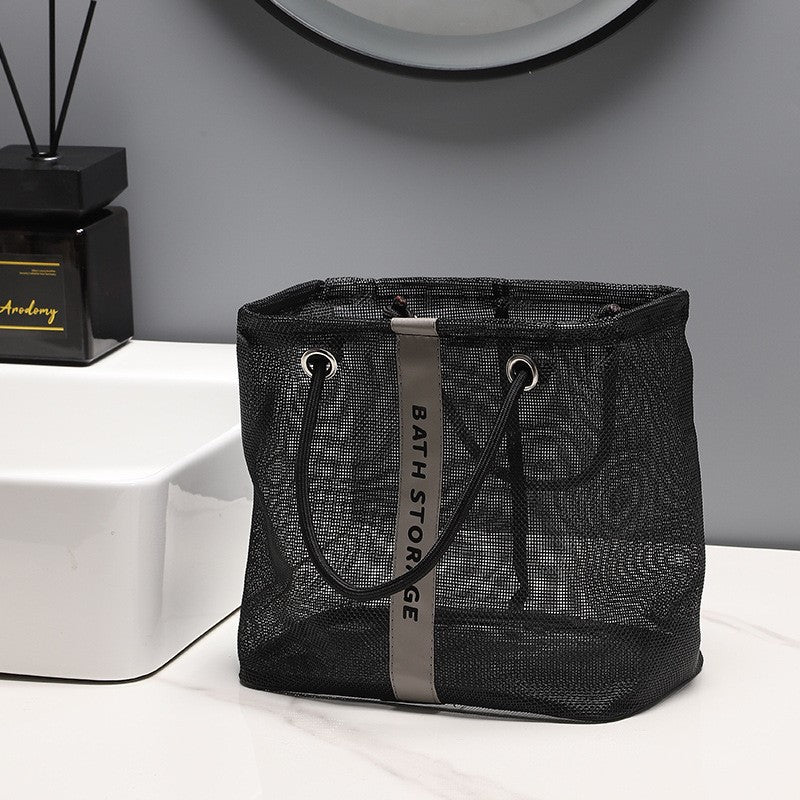 Mesh Bathroom Toiletry Bag — Portable Shower Caddy