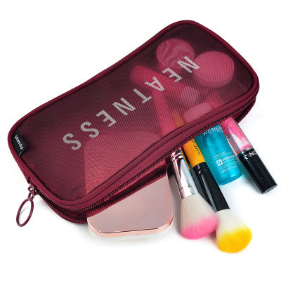 Nylon Mesh Organiser Pouch — Breathable Cosmetics, Tech & Travel Bag