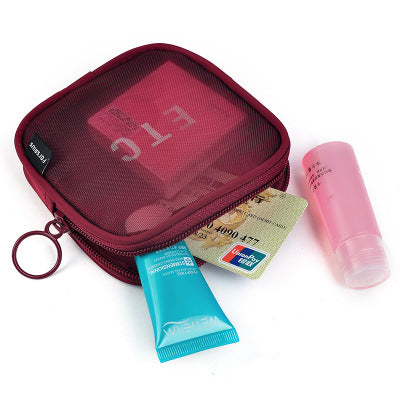 Nylon Mesh Organiser Pouch — Breathable Cosmetics, Tech & Travel Bag