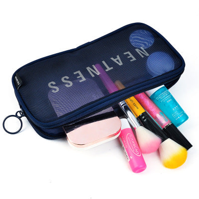 Nylon Mesh Organiser Pouch — Breathable Cosmetics, Tech & Travel Bag