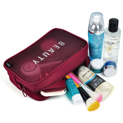 Nylon Mesh Organiser Pouch — Breathable Cosmetics, Tech & Travel Bag