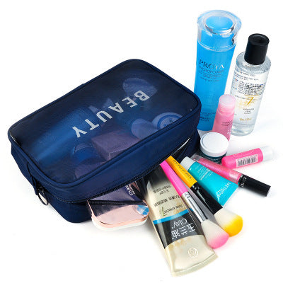 Nylon Mesh Organiser Pouch — Breathable Cosmetics, Tech & Travel Bag