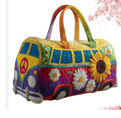 Quilted Weekend & Gym Bag — Compact Travel Bag for Short Trips