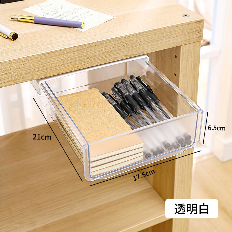 Under-Desk Drawer Organiser – Adhesive No-Drill Stationery Storage Box