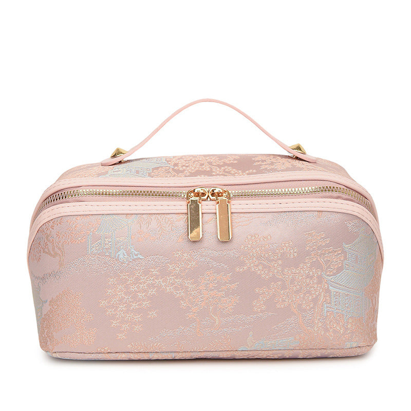 Embroidered Travel Toiletry Pouch