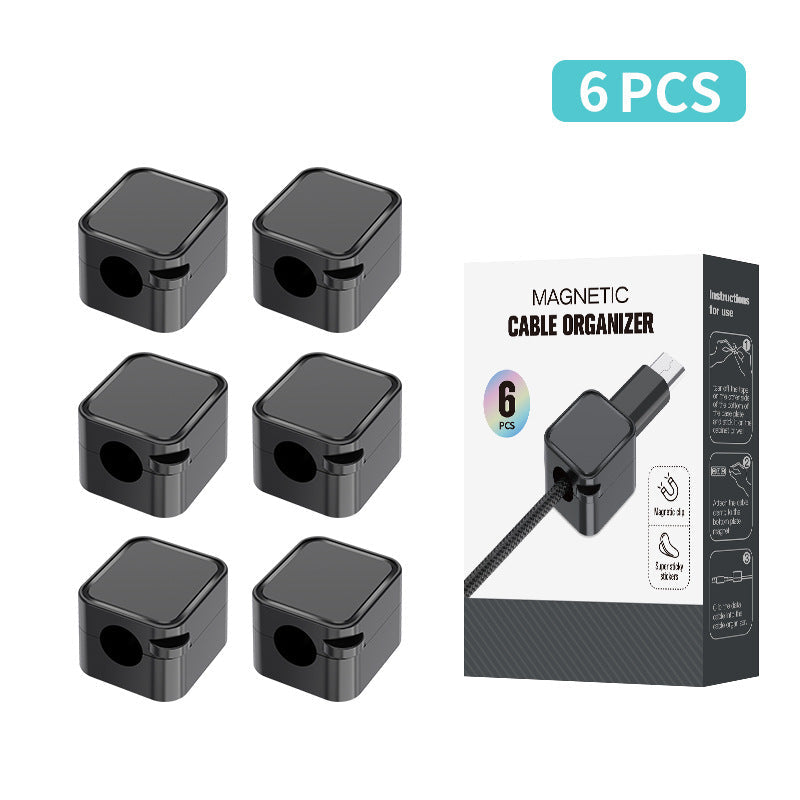 Magnetic Cable Clips — Self-Adhesive Desk Cable Holder & Routing Organiser