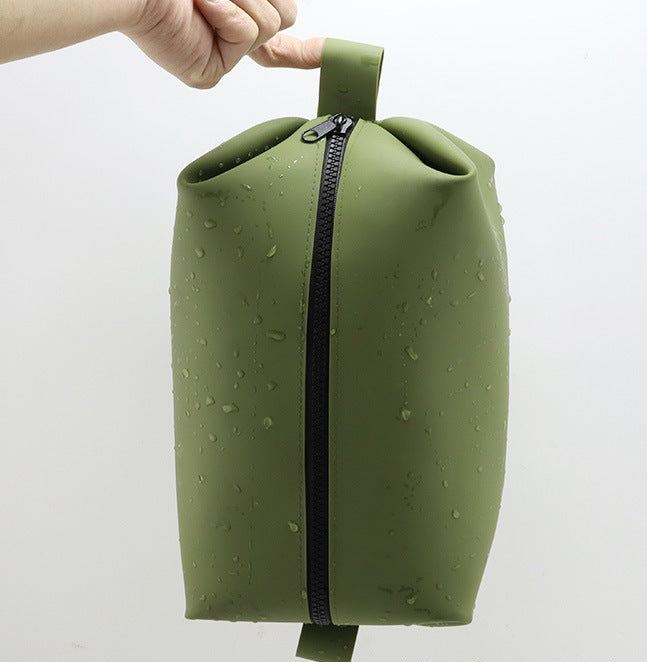 Silicone Foldable Toiletry & Cosmetic Bag – Waterproof, Large Capacity, Travel-Ready