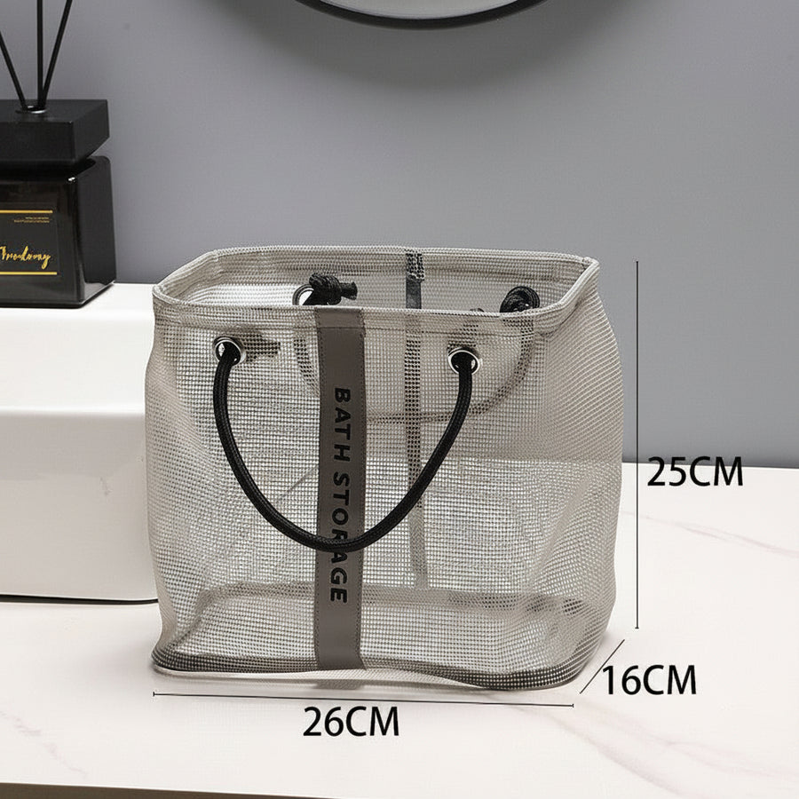 Mesh Bathroom Toiletry Bag — Portable Shower Caddy