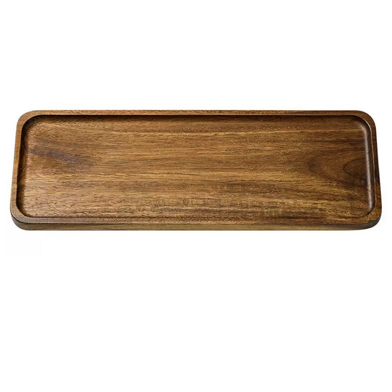 Acacia Wood Tray — Solid Wood Serving & Display Tray for Home & Desk