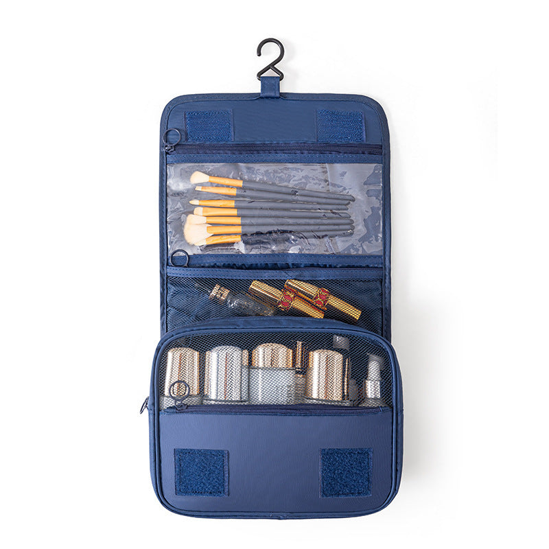 Hanging Travel Toiletry & Cosmetic Bag – Oxford Cloth, Expandable, Dry/Wet Separation