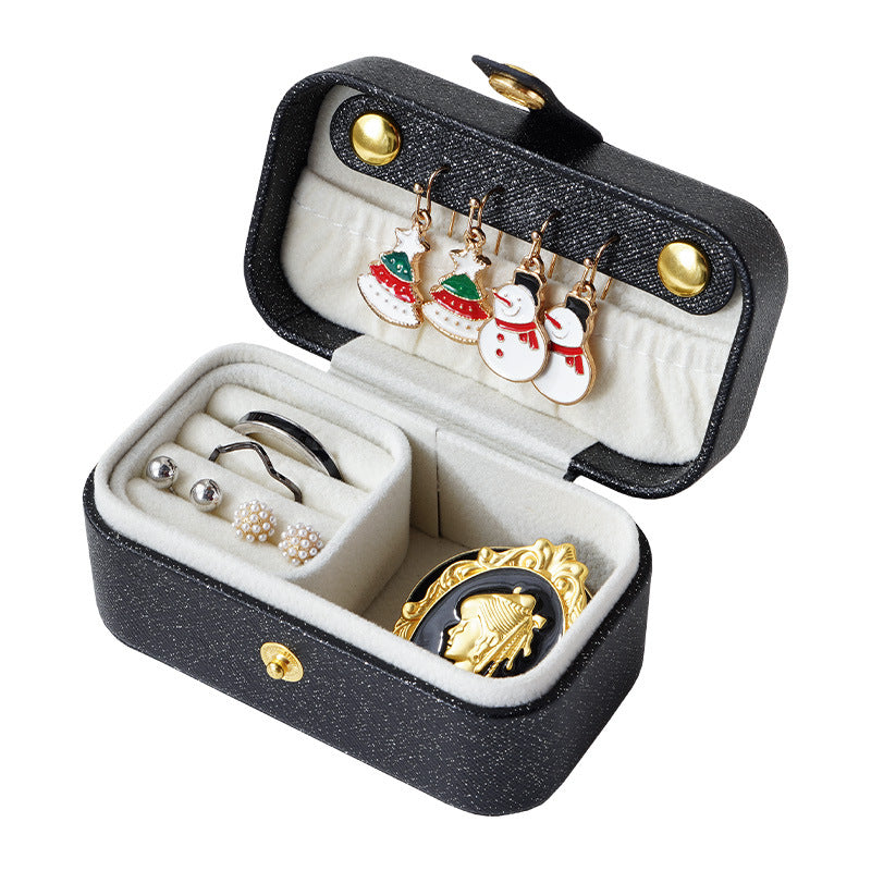 Pearlescent Pocket Jewellery Case – Ring & Earring Travel Box