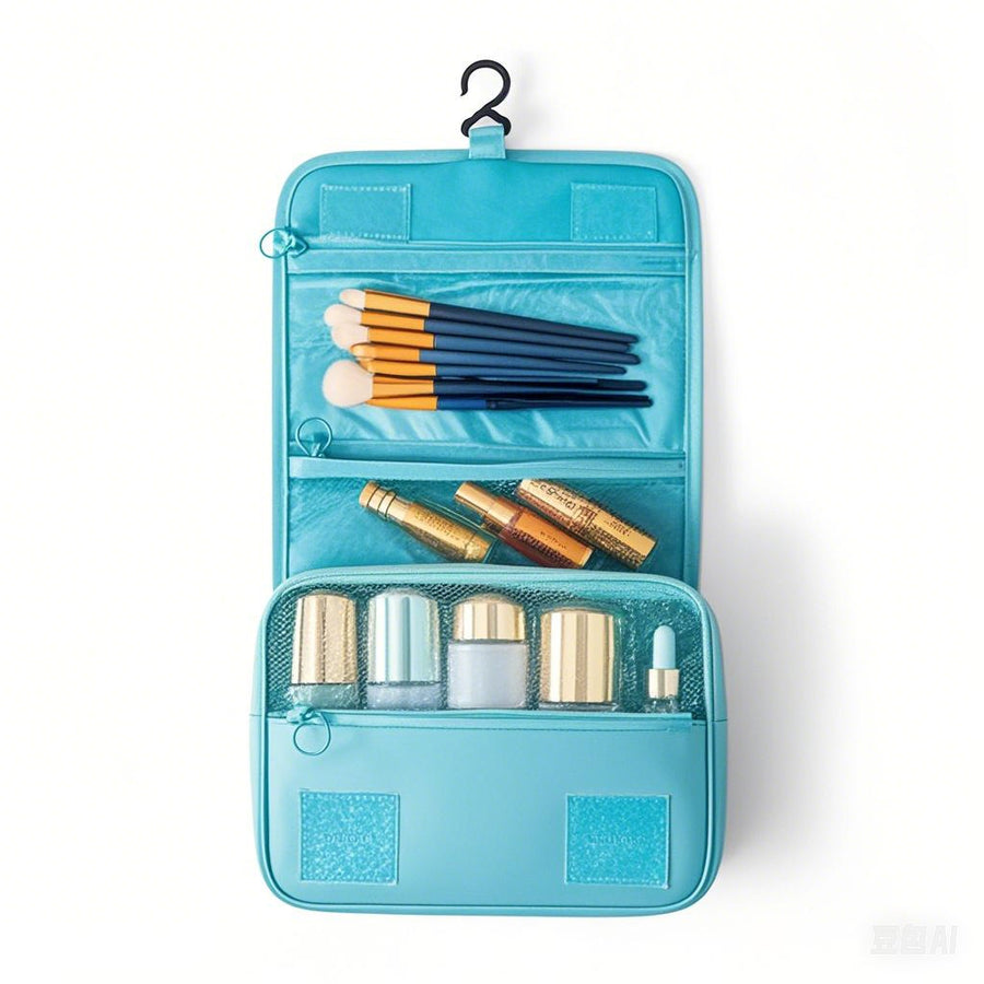 Hanging Travel Toiletry & Cosmetic Bag – Oxford Cloth, Expandable, Dry/Wet Separation