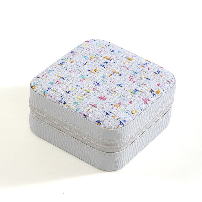Square Travel Jewellery Box – Compact Ring & Earring Case