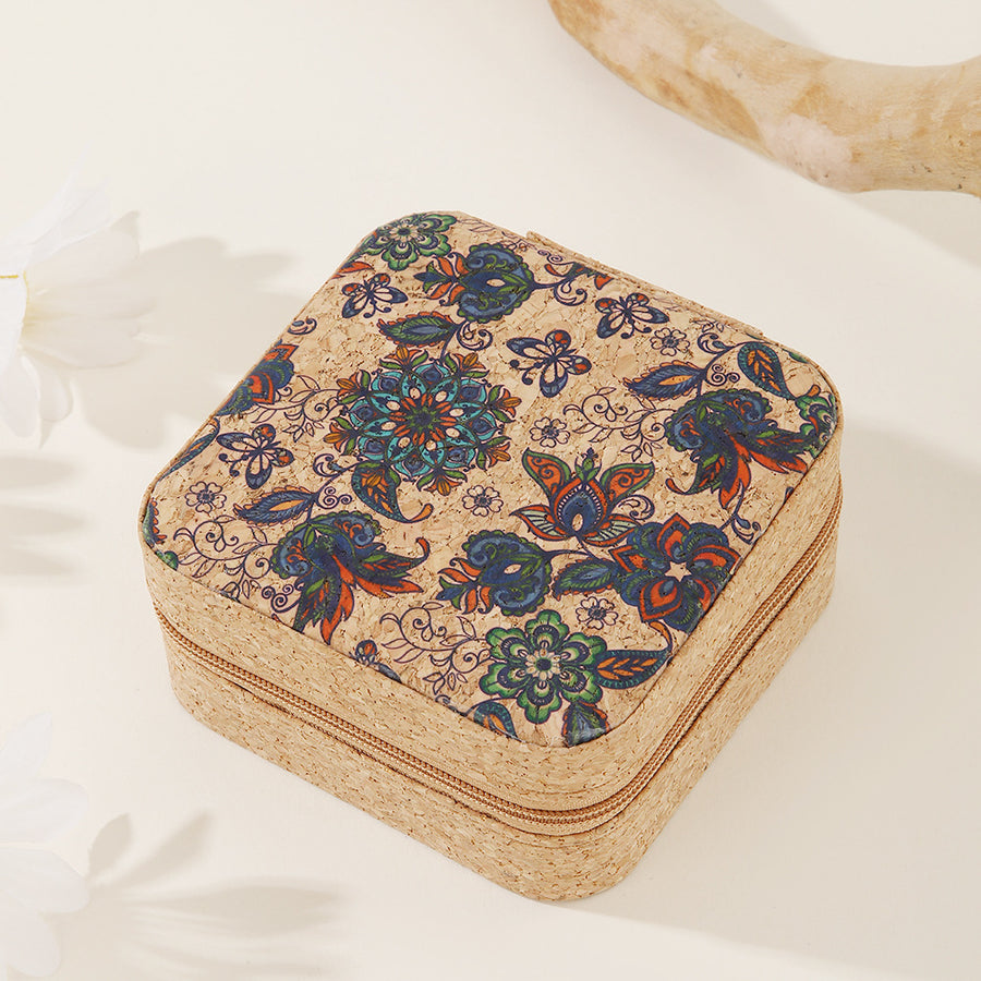 Cork Travel Jewellery Box – Portable Ring & Necklace Case