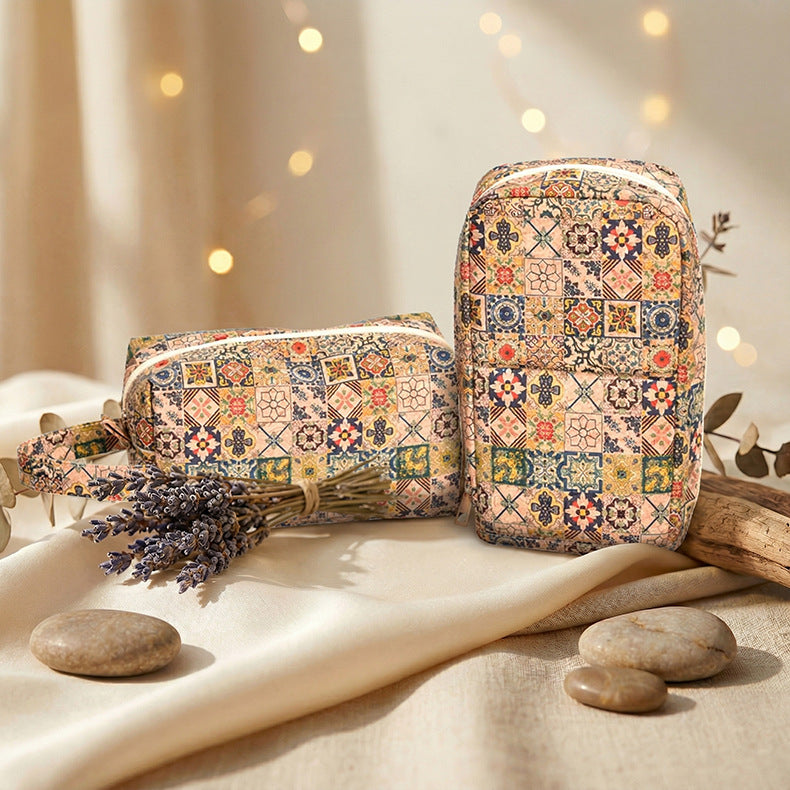 Cork Travel Makeup & Jewellery Pouch