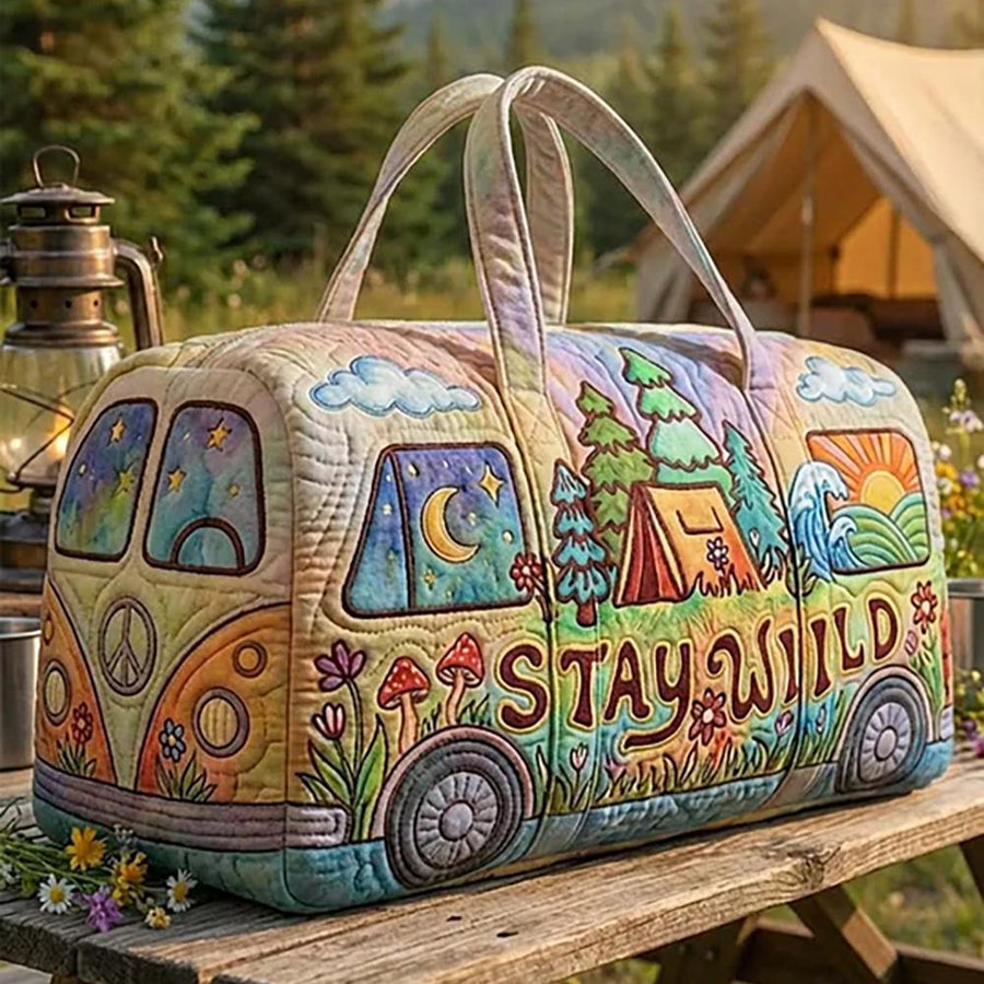 Quilted Weekend & Gym Bag — Compact Travel Bag for Short Trips