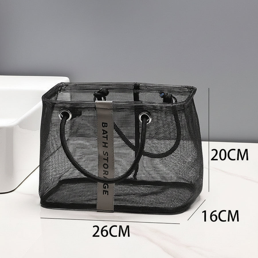 Mesh Bathroom Toiletry Bag — Portable Shower Caddy