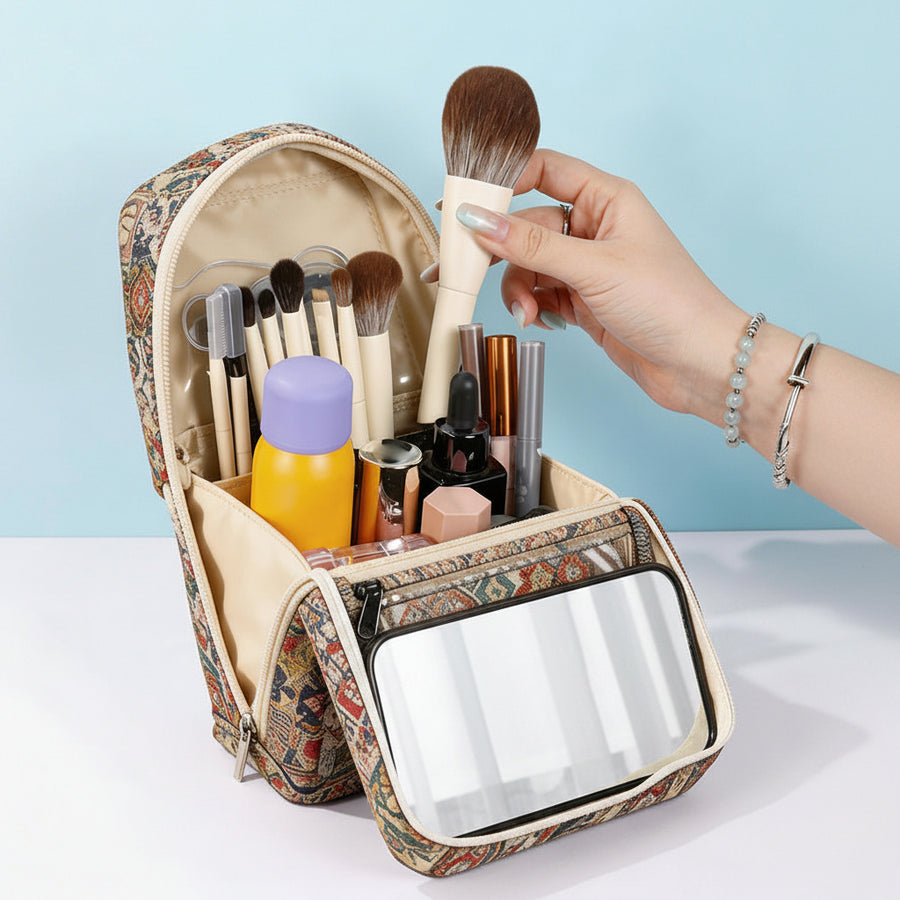Cork Travel Makeup & Jewellery Pouch