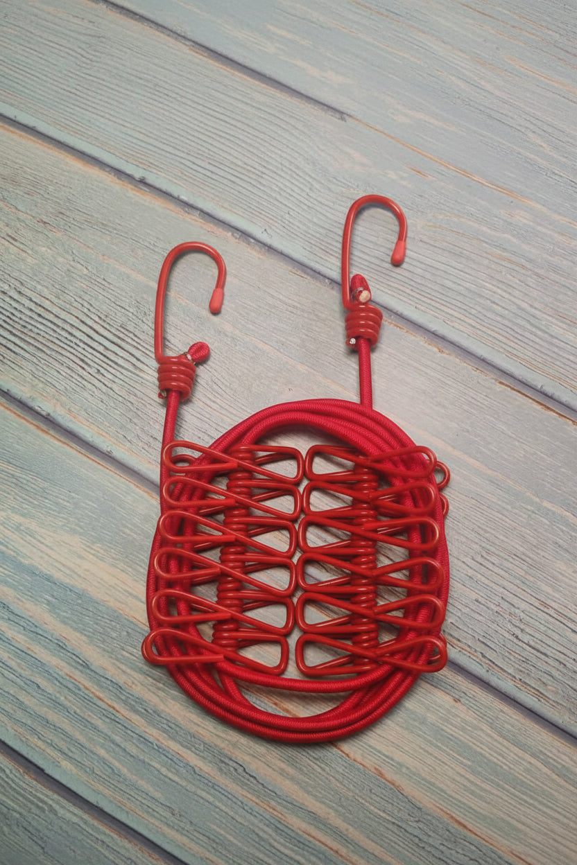 Portable Travel Clothesline with Clips