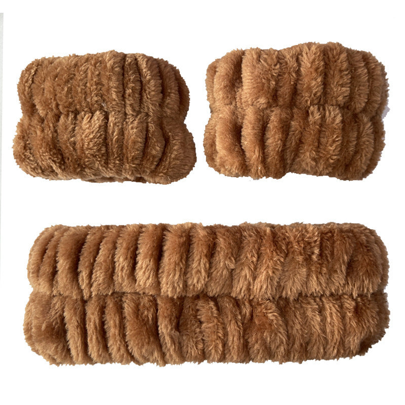 Plush Face Wash Hair Band & Wrist Strap – Absorbent, Quick-Dry Skincare Accessories