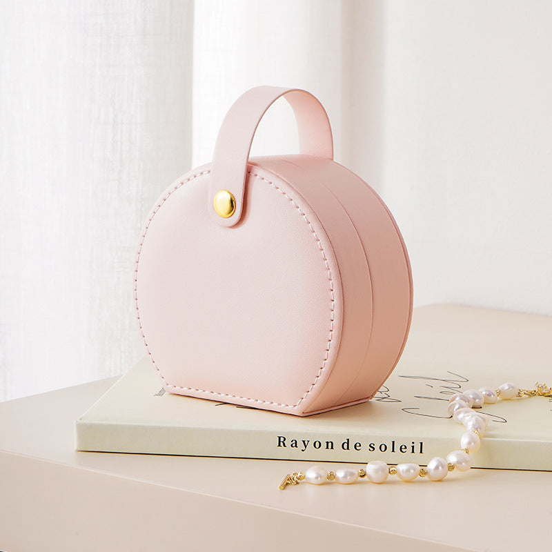 Handbag-Style Travel Jewellery Case – Portable Ring & Earring Organiser