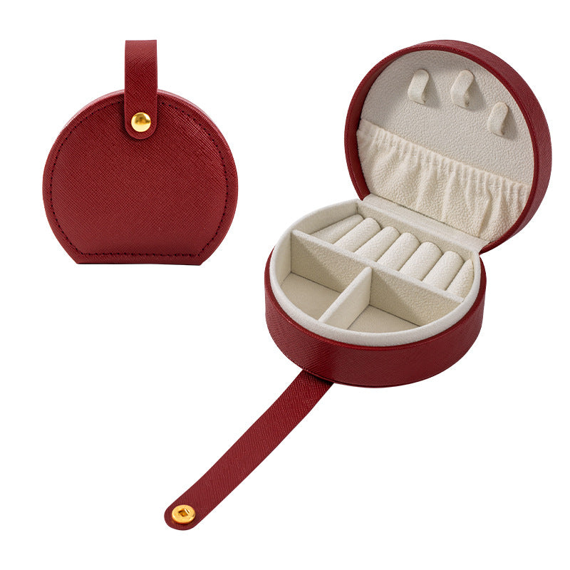 Handbag-Style Travel Jewellery Case – Portable Ring & Earring Organiser