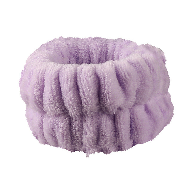 Plush Face Wash Hair Band & Wrist Strap – Absorbent, Quick-Dry Skincare Accessories