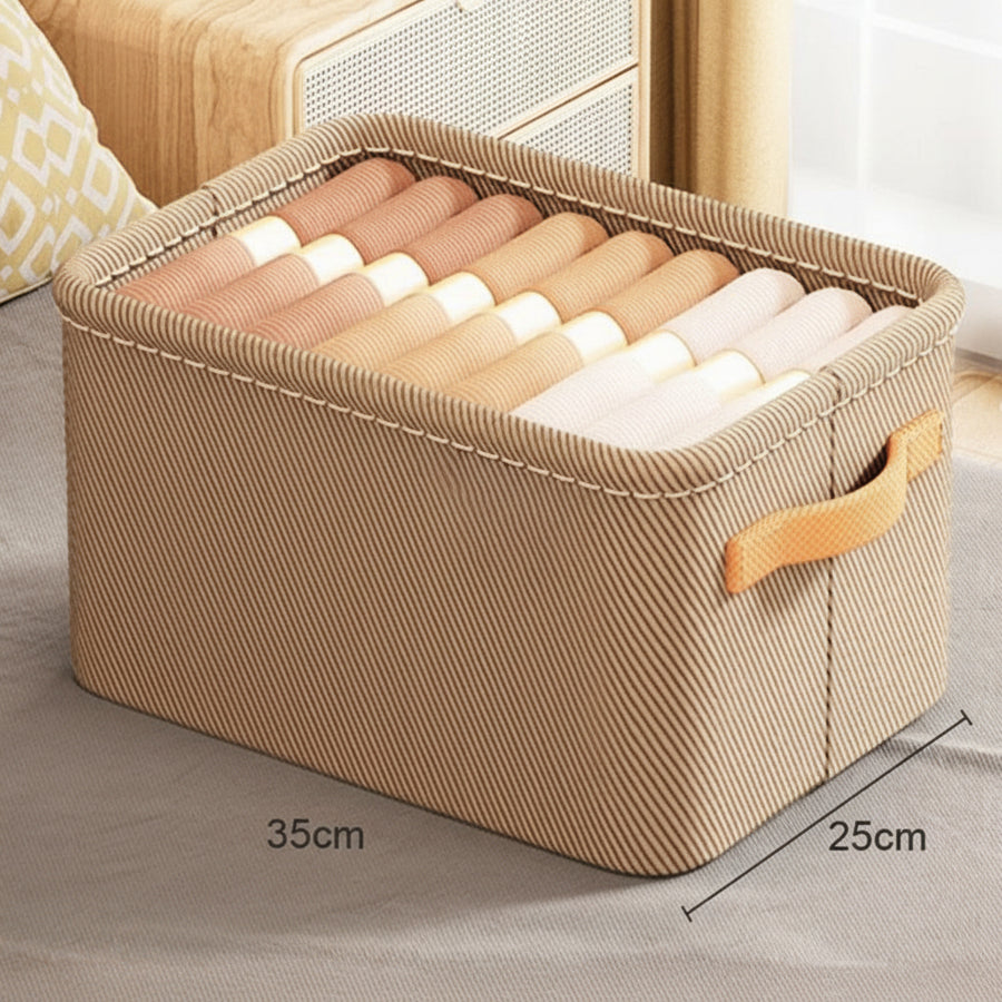 Foldable Fabric Storage Box — Large-Capacity Wardrobe & Shelf Organiser