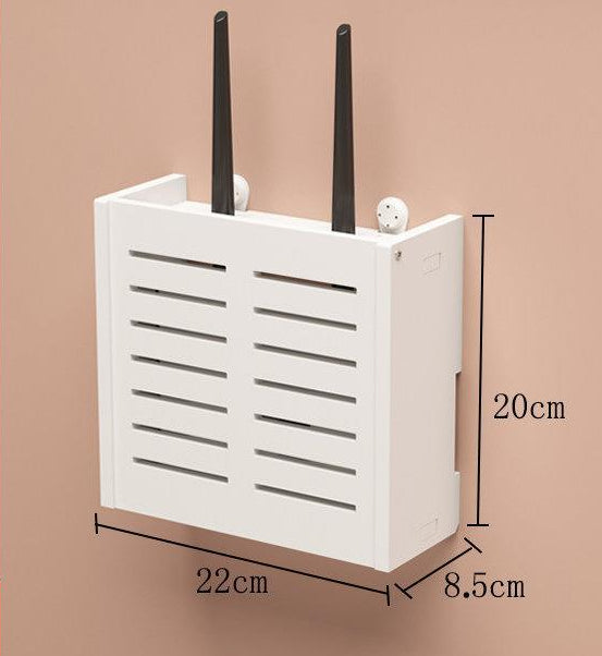 No-Drill Router & Cable Box — Wall-Mounted WiFi & Set-Top Box Organiser