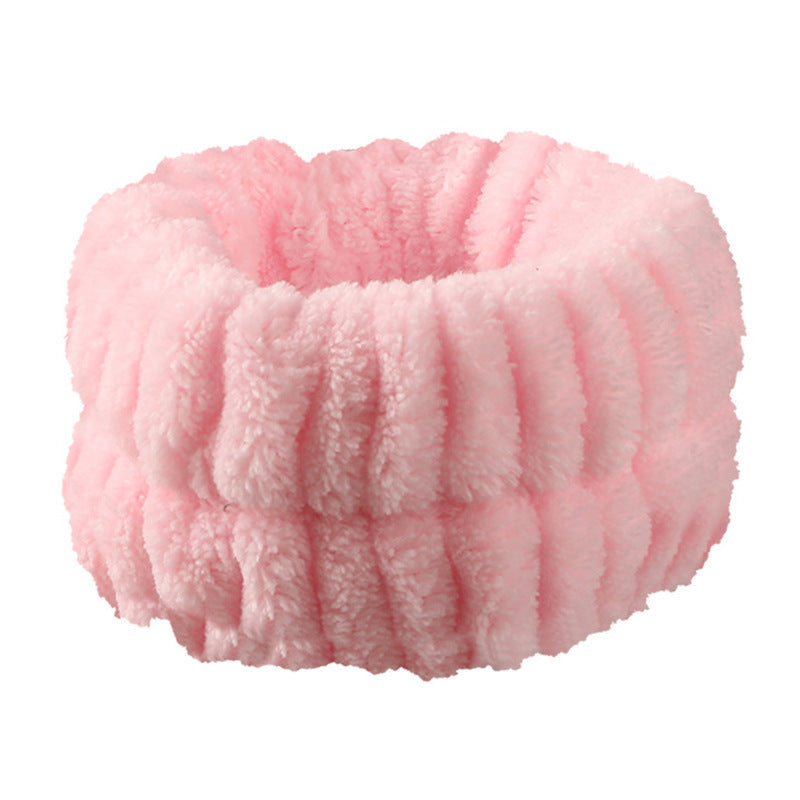 Plush Face Wash Hair Band & Wrist Strap – Absorbent, Quick-Dry Skincare Accessories