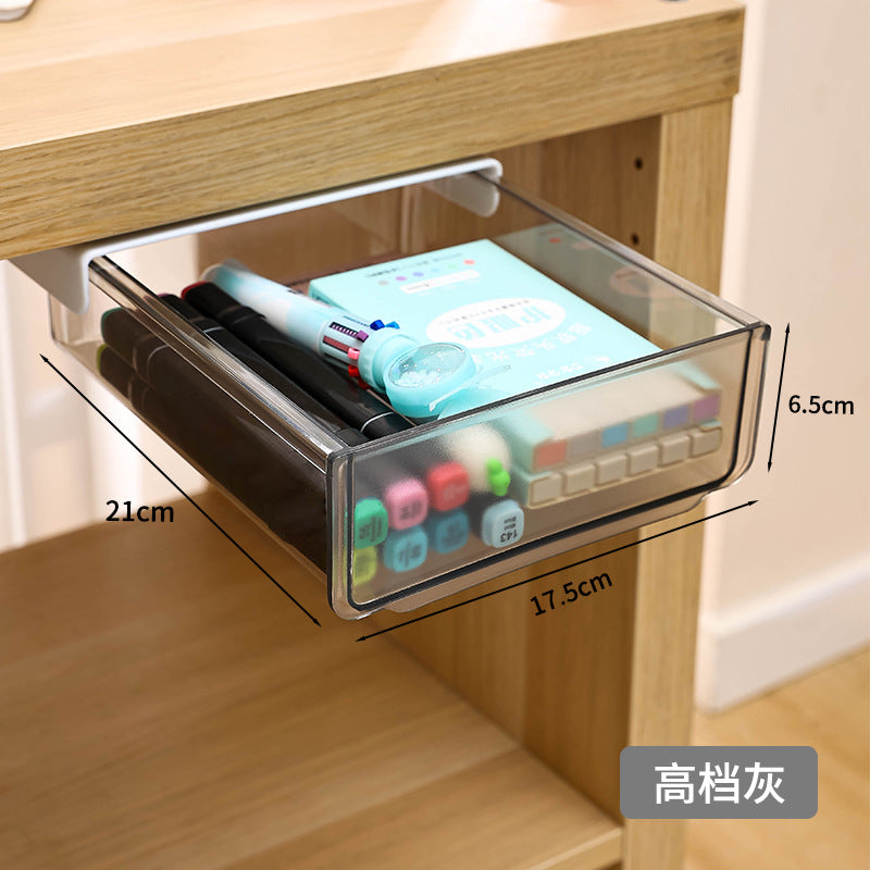 Under-Desk Drawer Organiser – Adhesive No-Drill Stationery Storage Box