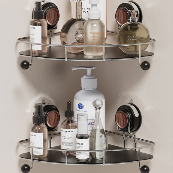 Suction Cup Corner Basket — No-Drill Bathroom & Shower Organiser