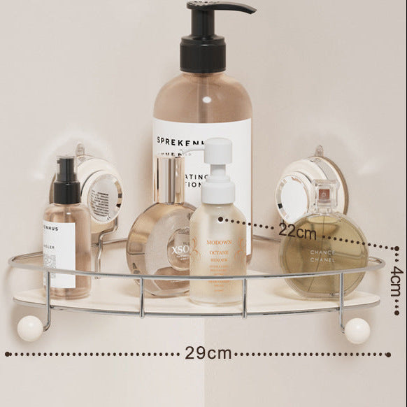 Suction Cup Corner Basket — No-Drill Bathroom & Shower Organiser