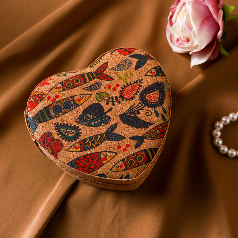 Heart-Shaped Jewellery Gift Box — Embossed Pattern
