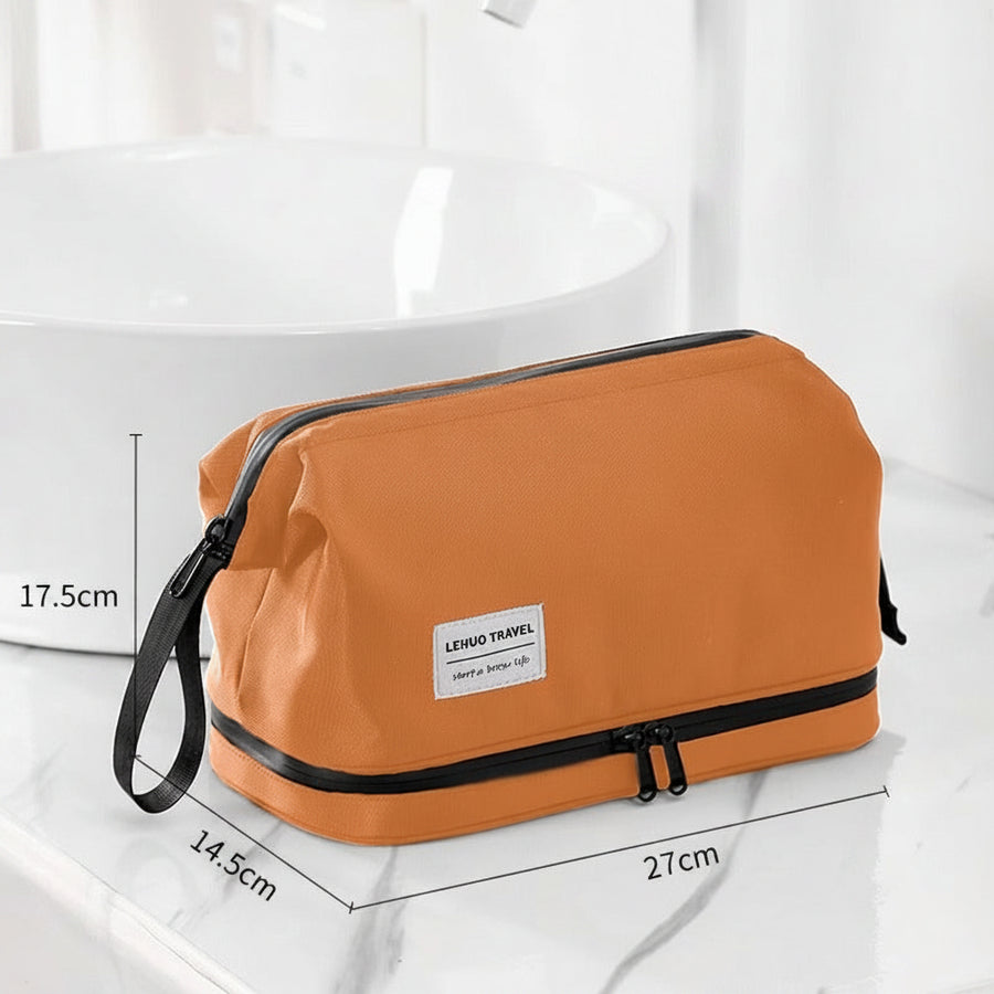 Compact Toiletry Bag — Dry & Wet Separation