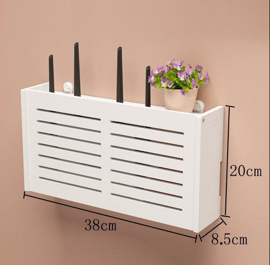 No-Drill Router & Cable Box — Wall-Mounted WiFi & Set-Top Box Organiser