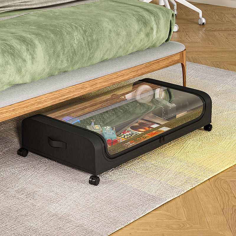 Under-Bed Storage Box with Wheels — Dust-Proof Clothes & Shoes Organiser