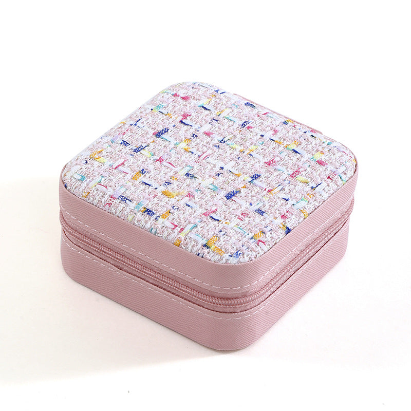 Square Travel Jewellery Box – Compact Ring & Earring Case