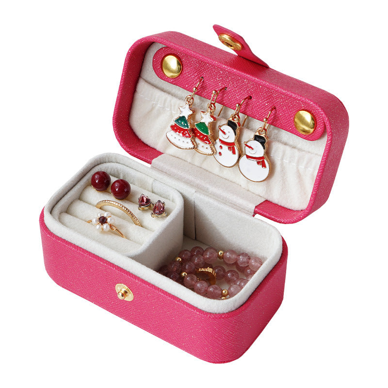 Pearlescent Pocket Jewellery Case – Ring & Earring Travel Box