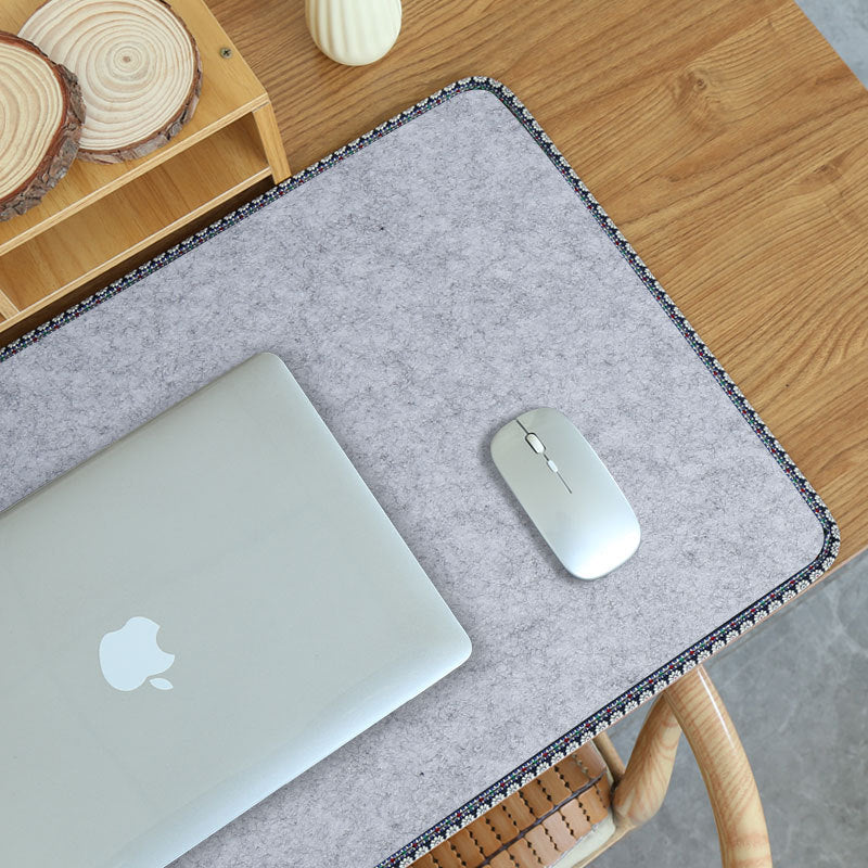 Felt Desk Mat — Natural Oversized Keyboard & Desk Surface Protector