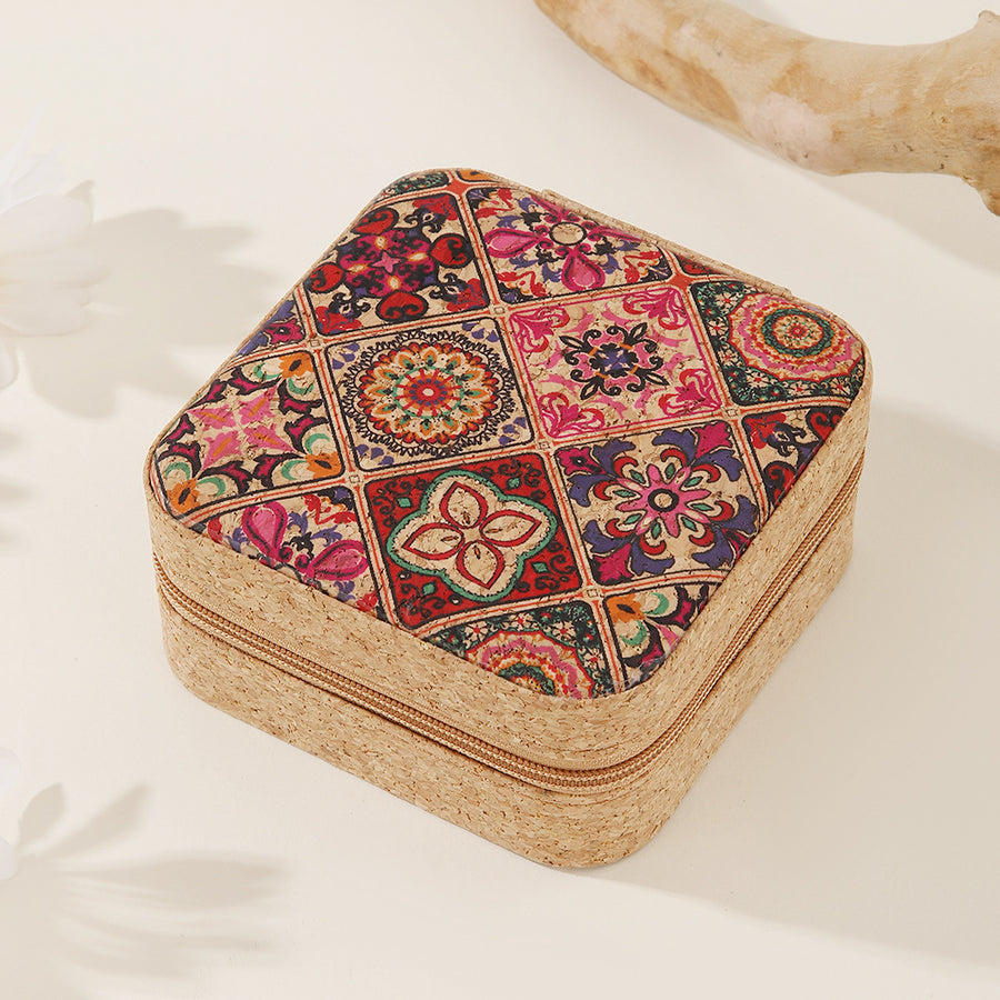 Cork Travel Jewellery Box – Portable Ring & Necklace Case