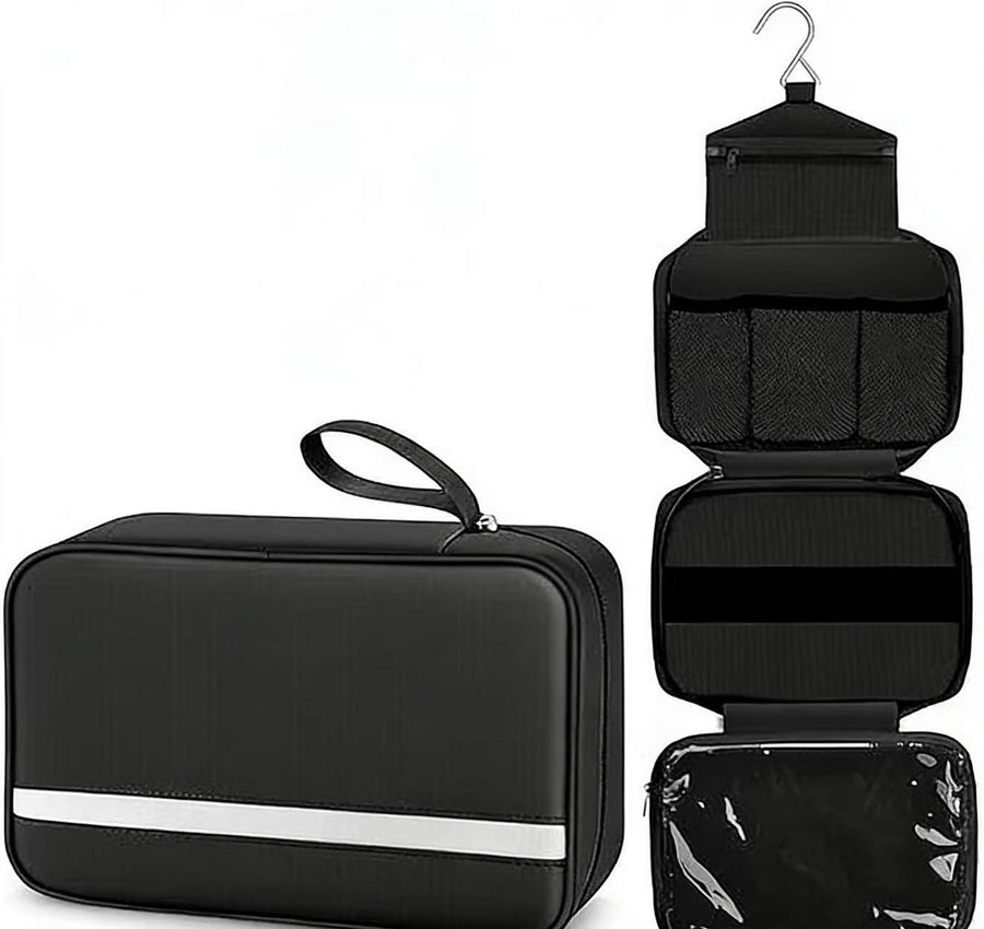 Nylon Hanging Folding Toiletry Bag – Lightweight, Water-Resistant, Large Capacity