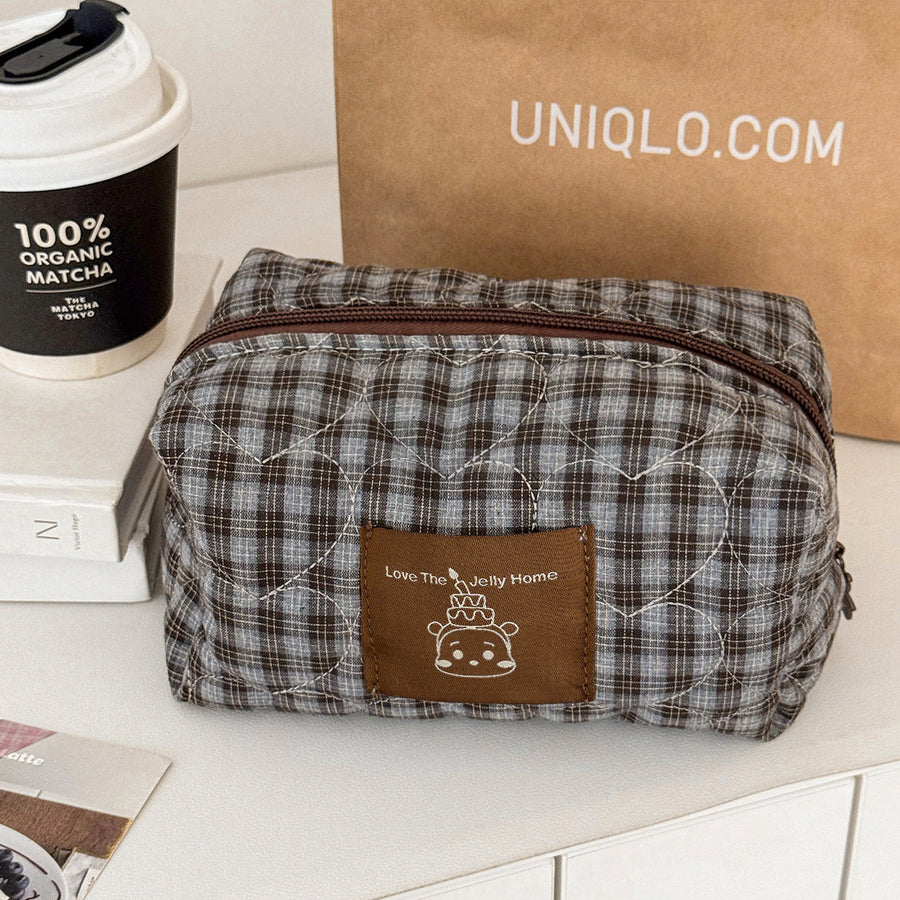 Lace-Trim Travel Makeup & Toiletry Pouch