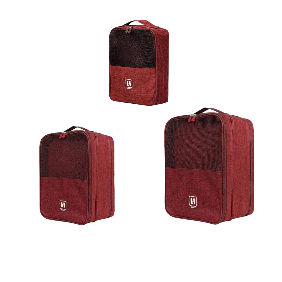 Travel Shoe Organiser — 3-Layer, Multiple Pairs