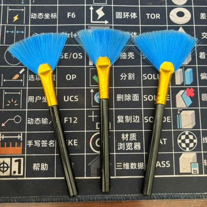 Keyboard Cleaning Brush Set — Fan Brush & Detail Brushes for Desk & Tech