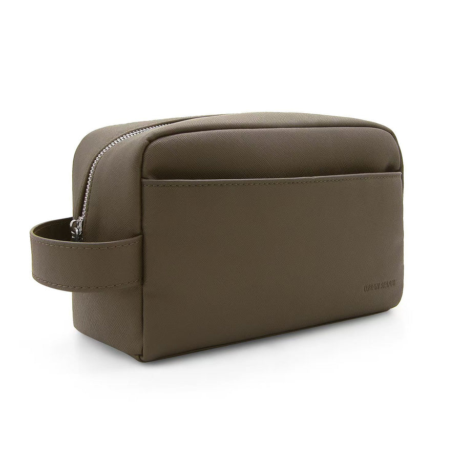 PU Leather Toiletry & Cosmetic Bag – Waterproof, Zip Close, 24×13×13cm