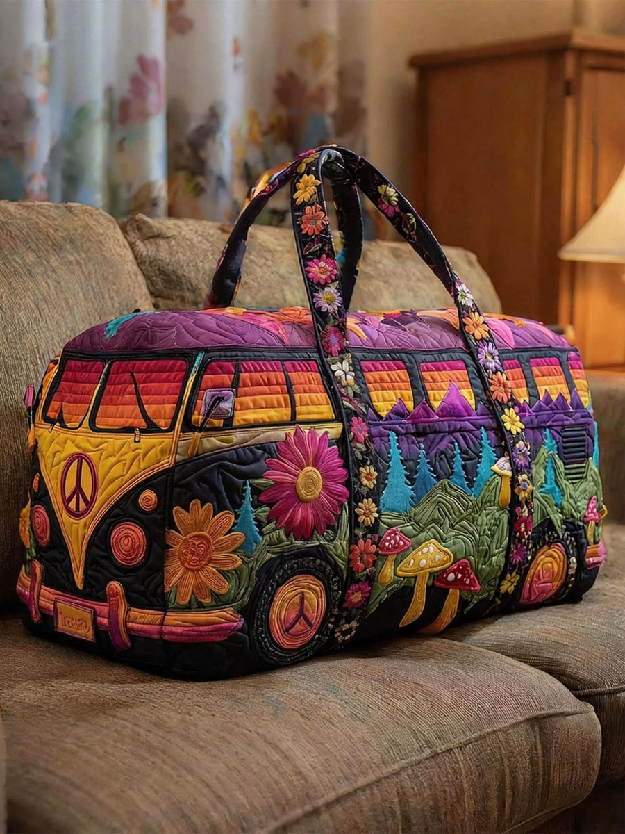 Quilted Weekend & Gym Bag — Compact Travel Bag for Short Trips