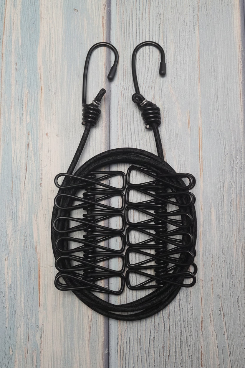 Portable Travel Clothesline with Clips