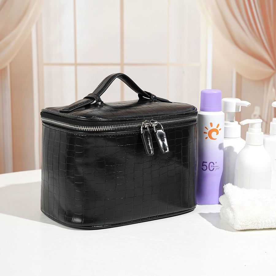 Structured PU Travel Cosmetic Case